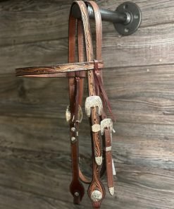 TM Leather Floral Browband Headstall