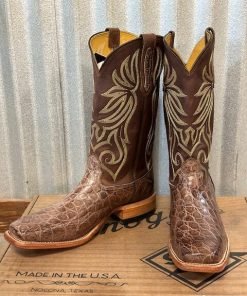 Fenoglio Boots – Brown Gator with Brown Smooth Italian