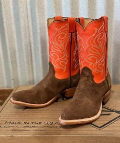 Fenoglio Boots – Brown Roughout w/ Orange